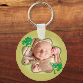 Custom Foto St. Patrick's 4Leaf Kleeblatt Schlüsselanhänger (Vorderseite)