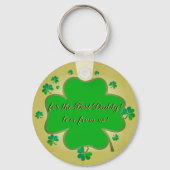 Custom Foto St. Patrick's 4Leaf Kleeblatt Schlüsselanhänger (Rückseite)