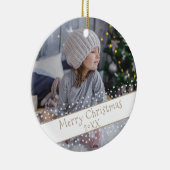 Custom Foto Star Weihnachtsfest-Sake Keramik Ornament (Rechts)