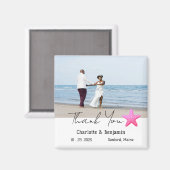 Custom Foto Starfish Beach Wedding Gefallen Magnet (Vorderseite/Rückseite)