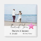 Custom Foto Starfish Beach Wedding Gefallen Magnet (Vorne)