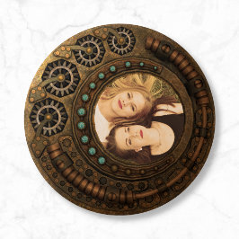 Custom Foto Steampunk Metal Gears Button