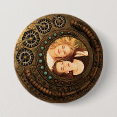Custom Foto Steampunk Metal Gears Button (Vorderseite)