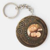 Custom Foto Steampunk Metal Gears Schlüsselanhänger (Vorne)