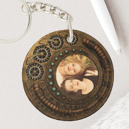 Custom Foto Steampunk Metal Gears Schlüsselanhänger