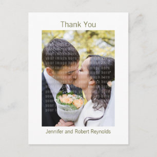 Custom Foto Sunflower Wedding Vielen Dank Postkarte