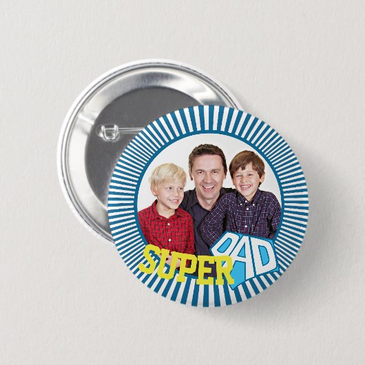 Custom Foto Super Vater Comic Book Button (Vorne & Hinten)
