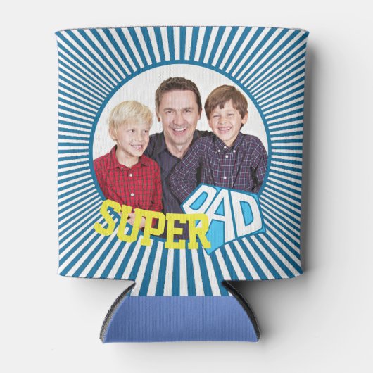 Custom Foto Super Vater Comic Book Dosenkühler (Vorderseite)