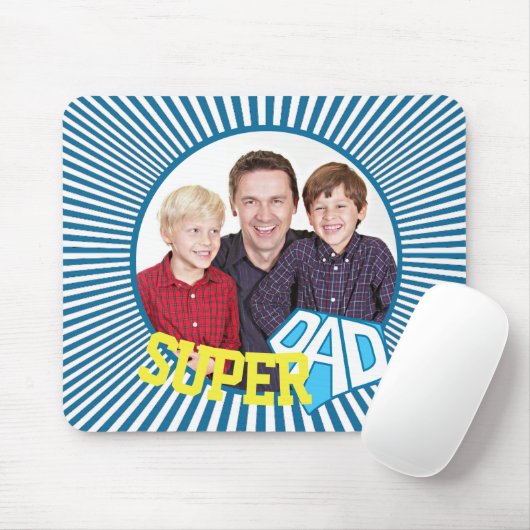 Custom Foto Super Vater Comic Book Mousepad (Mit Mouse)