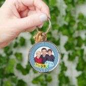 Custom Foto Super Vater Comic Book Schlüsselanhänger (Hand)