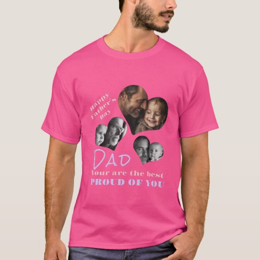 Custom Foto T - Shirt für Vater Vatertag Geschenk (Vorderseite)