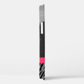 Custom Foto Template Girly Pink Zebra Streifen Case-Mate iPhone Hülle (Rückseite / Rechts)