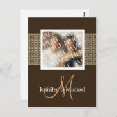 Custom Foto Template Monogram Wedding Vielen Dank Postkarte (Vorne/Hinten)