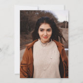 Custom Foto Terracotta Boho Graduation Party Einladung (Rückseite)