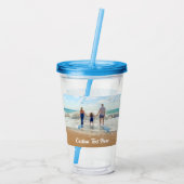 Custom Foto Text Acrylic Tumbler Ihr Foto Geschenk Acryltrinkbecher (Rückseite)