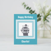 CUSTOM-FOTO, TEXT & FARBE-Postkarte / Tischkarte Postkarte (Stehend Vorderseite)