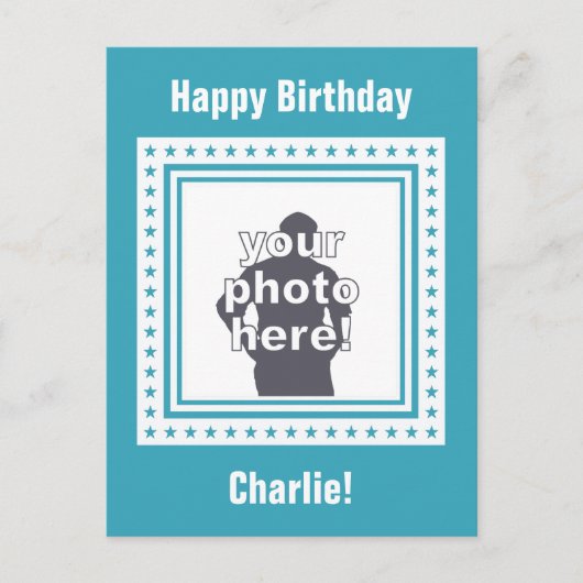 CUSTOM-FOTO, TEXT & FARBE-Postkarte / Tischkarte Postkarte (Vorderseite)