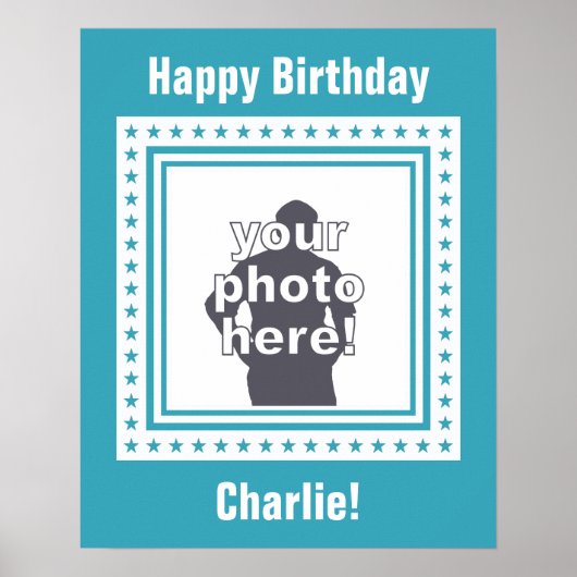 CUSTOM FOTO, TEXT & FARBPoster Poster (Vorne)