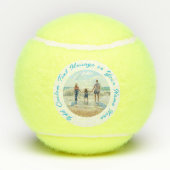 Custom Foto Text Tennis Balls Ihre Fotos Geschenk Tennisbälle (Rückseite)