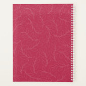 Custom Foto Trendy Magenta Red Wedding Monthly Planer (Rückseite)