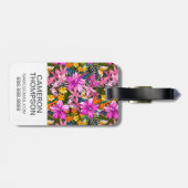 Custom Foto Tropical Blätter and Blume Gepäckanhänger (Rückseite horizontal)