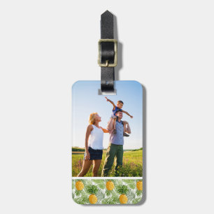 Custom Foto Tropical Palm Blätter & Ananas Gepäckanhänger