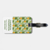 Custom Foto Tropical Palm Blätter & Ananas Gepäckanhänger (Rückseite horizontal)