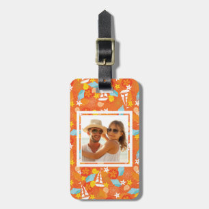 Custom Foto Tropical Sailboat Muster Gepäckanhänger