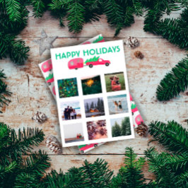 CUSTOM FOTO Truck Campingplatz Weihnachtskarte