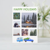 CUSTOM FOTO Truck Campingplatz Weihnachtskarte (Stehend Vorderseite)