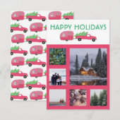 CUSTOM FOTO Truck Campingplatz Weihnachtskarte (Vorne/Hinten)