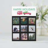 CUSTOM FOTO Truck Campingplatz Weihnachtskarte (Stehend Vorderseite)
