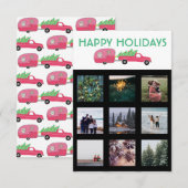 CUSTOM FOTO Truck Campingplatz Weihnachtskarte (Vorne/Hinten)