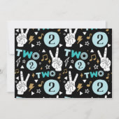 CUSTOM Foto Two Legit zum Ende des zweiten Geburts Einladung (Rückseite)