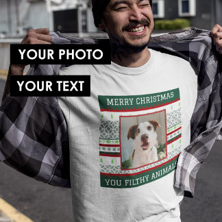 Custom Foto Ugge Christmas Sweater Tshirt Funny