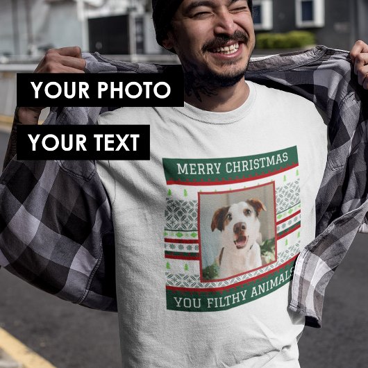 Custom Foto Ugge Christmas Sweater Tshirt Funny