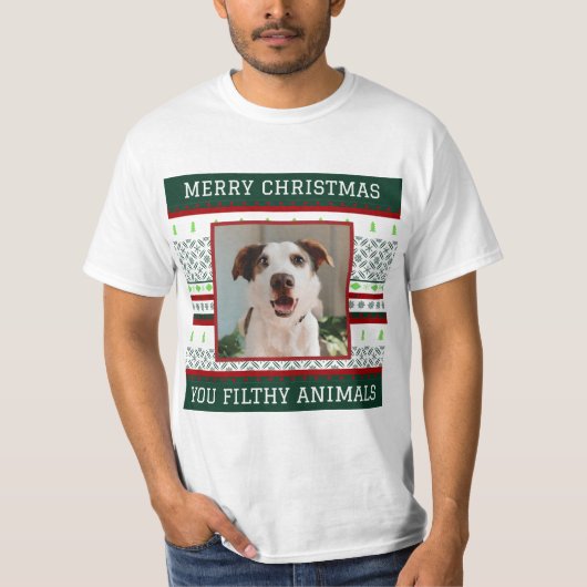 Custom Foto Ugge Christmas Sweater Tshirt Funny (Vorderseite)