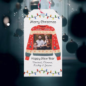 Custom Foto Ugly Christmas Sweater Geschenkanhänger