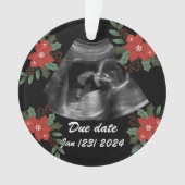Custom Foto, Ultraschall Sonogramm Weihnachten Ornament (Vorderseite)