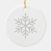 Custom Foto und Name White Frohe Weihnachten Keramik Ornament (Hinten)
