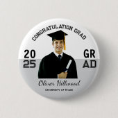 Custom Foto Uni grad Geschenk Button (Vorderseite)
