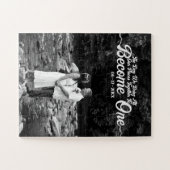 Custom Foto Unity Wedding Black & White Puzzle (Horizontal)
