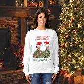 Custom Foto Unser erstes Weihnachts Ugly Sweater Sweatshirt