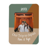 Custom Foto Unsere Reise nach Japan Souvenir Magnet (Vertikal)