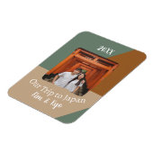 Custom Foto Unsere Reise nach Japan Souvenir Magnet (Linke Seite)