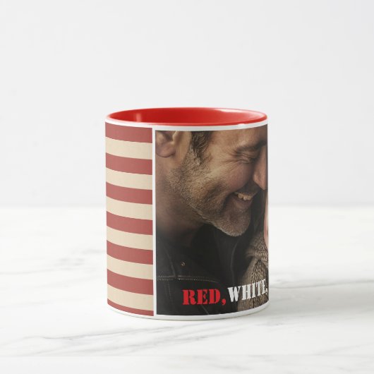 Custom Foto USA Flag Tasse - Red White & You (Zentrum)