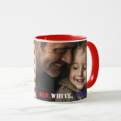 Custom Foto USA Flag Tasse - Red White & You (VorderseiteRechts)
