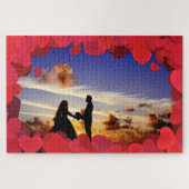 Custom Foto Valentine's Jigsaw Puzzle (Horizontal)