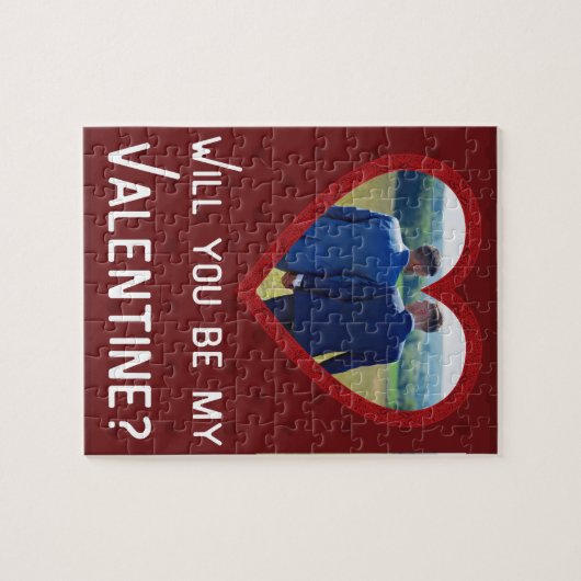 Custom Foto Valentine's Jigsaw Puzzle (Horizontal)