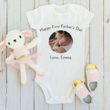 Custom Foto Vater & Baby Happy Erste Vatertag